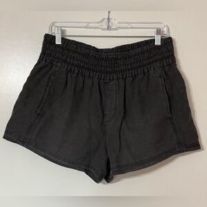 Aerie High Waist Faded Black Shorts Size M